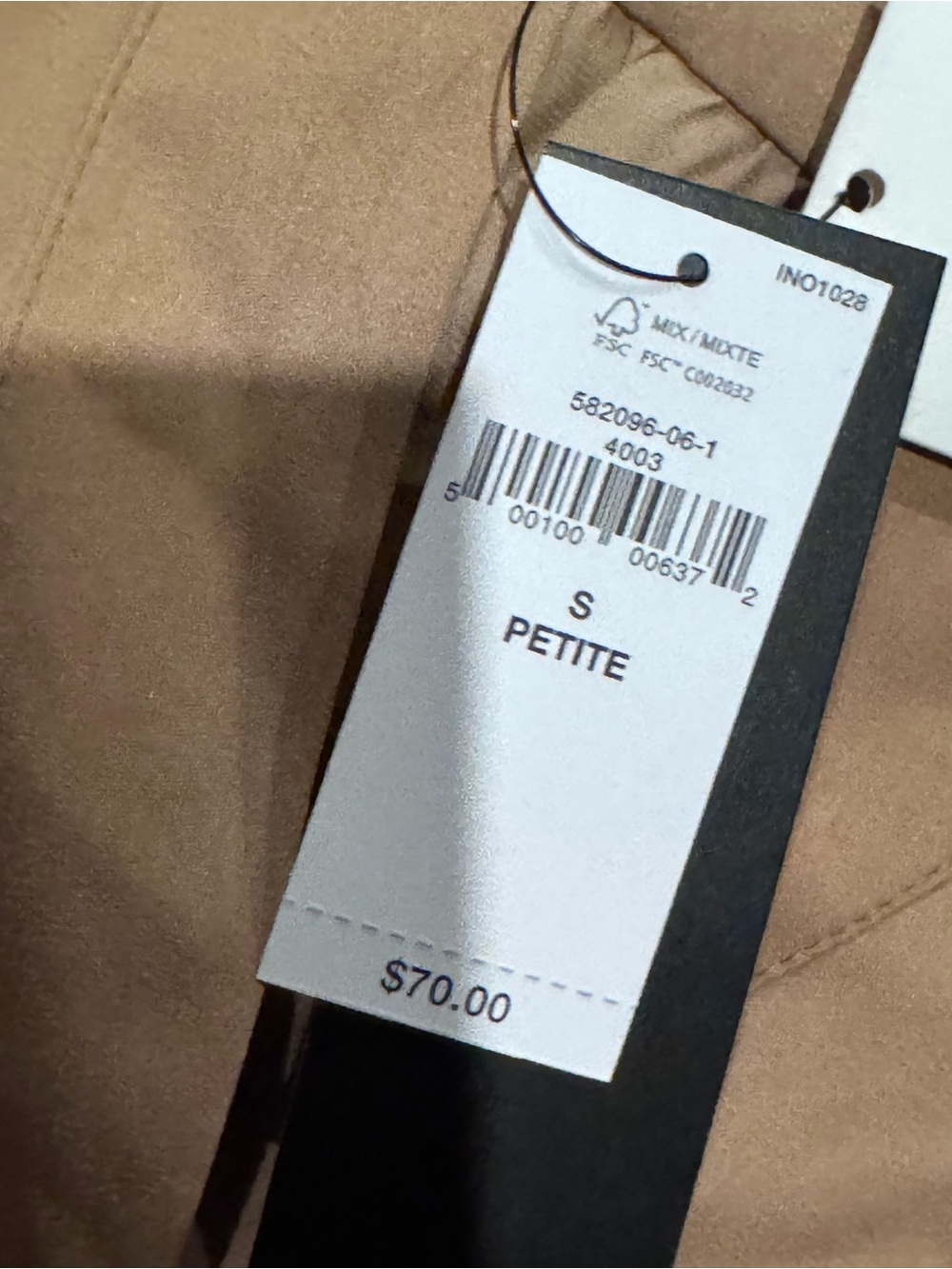 NWT Banana Republic Satin Tan Blouse - Picture 5 of 7